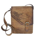 Sac Bandoulière en Cuir Luxueux Fait Main – Design Poème Persan