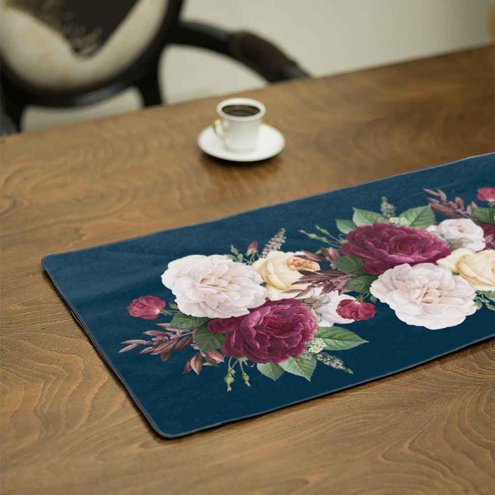 Couverture en velours Élegance Persane Bleue Bahar