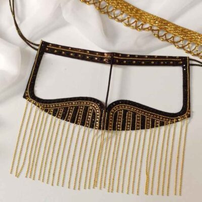 Burqa Omanienne Fait à la Main – Burqa du Golfe Modèle Sana en Strass