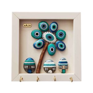 Porte-clés mural décoratif avec design Cheshm Nazar S86