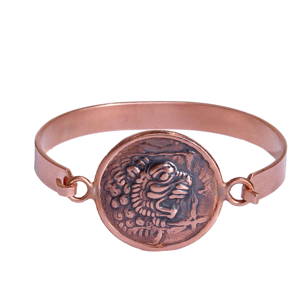 Bracelet en cuivre – Design du symbole du lion Mordad