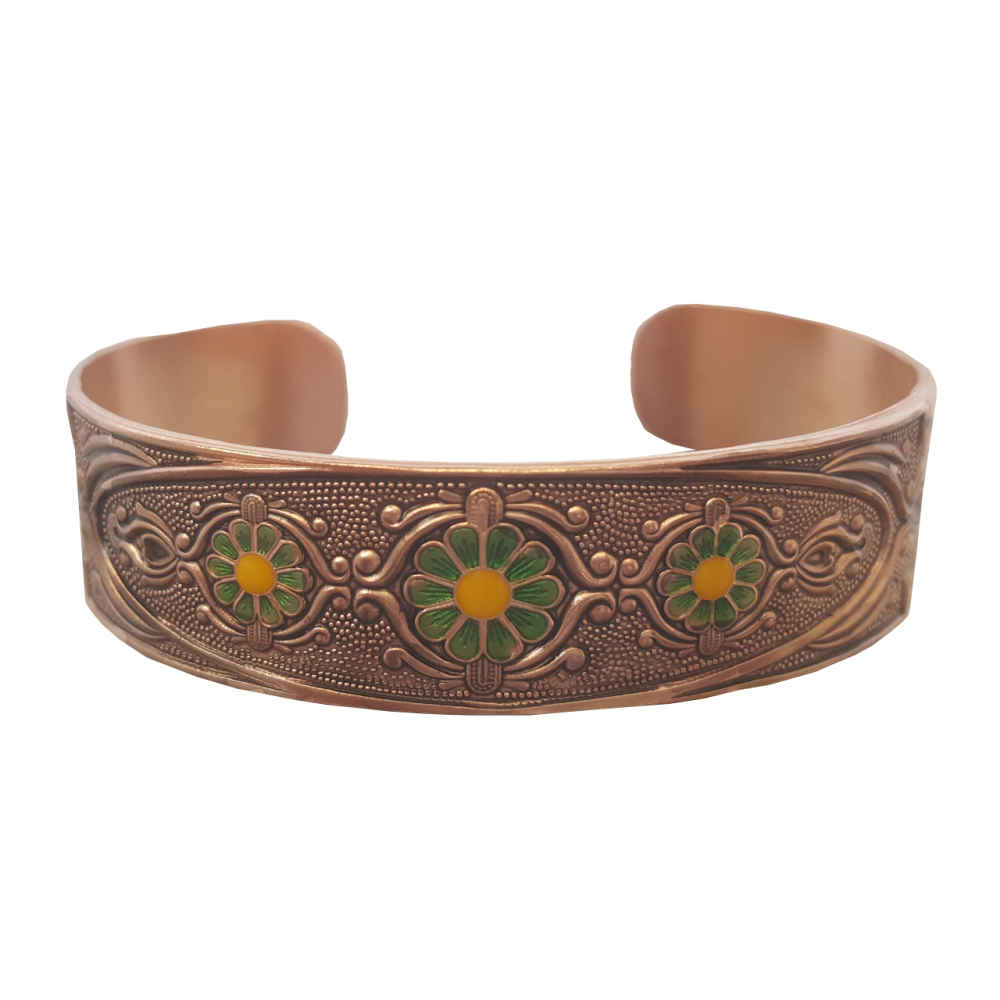Bracelet en cuivre persan Affirmation - Lotus