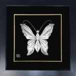 Art filigrané encadré – Papillon artistique