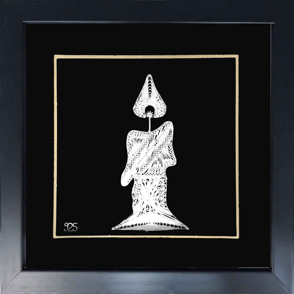 Art filigrané encadré – Bougie artistique