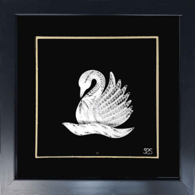Art filigrané encadré – Ghoo (grue) artistique