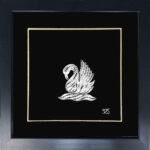 Art filigrané encadré – Cygne artistique