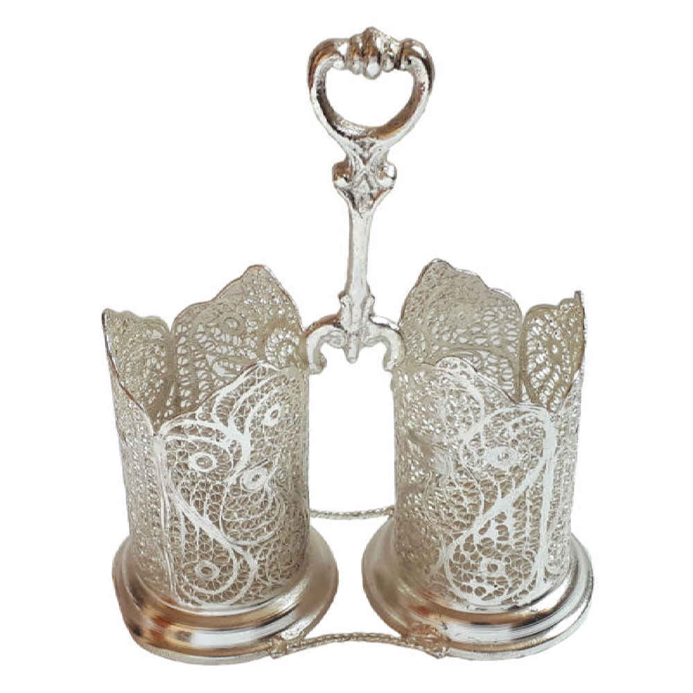 Porte-cuillère en argent filigrane persan modèle Hami