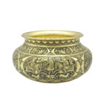 Bol décoratif en laiton, gravure artisanale persane Shekar