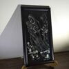 Art en métal gravé persan encadré - Madar