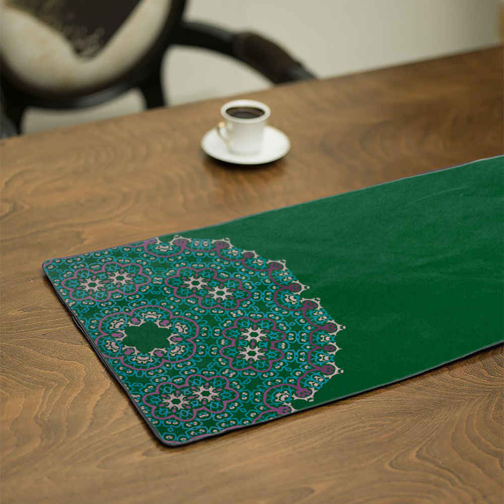 Couverture en velours Élegance Persane Verte Shams