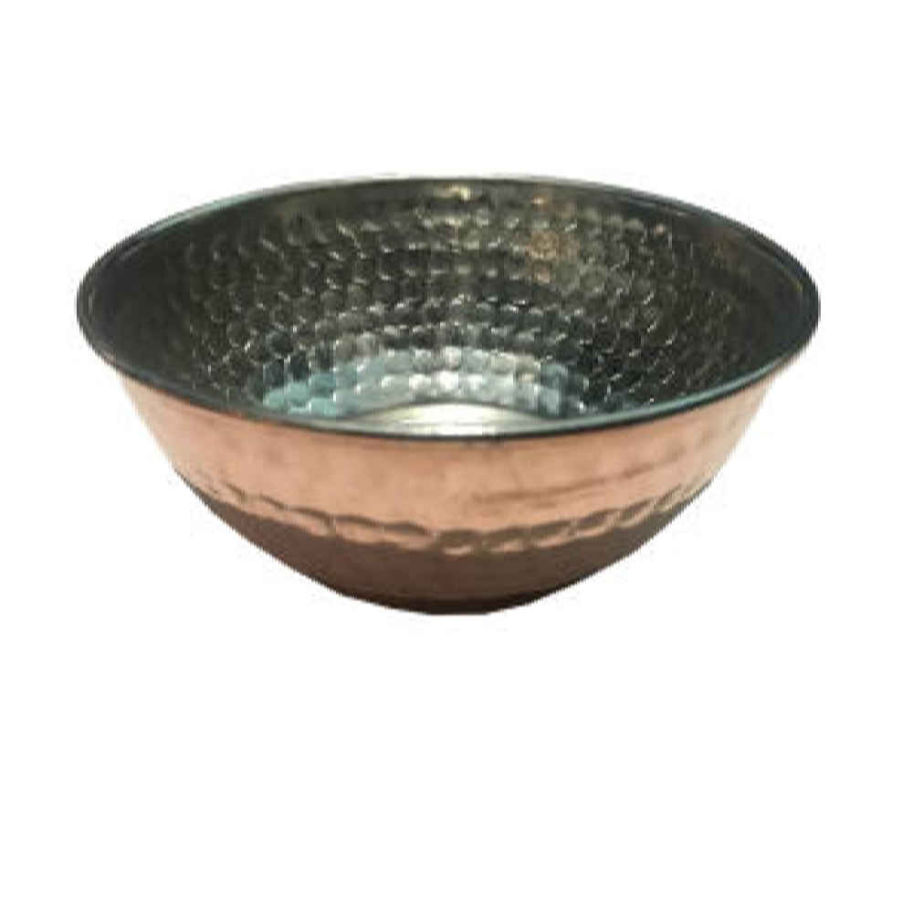 Bol de table en cuivre martelé traditionnellement - Yeganeh
