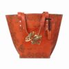Sac Tote en Cuir Fait Main avec Design Ghayeghi Persan