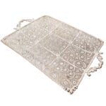 Plat en argent Malileh Kari persan modèle Javid