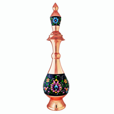 Bouteille décorative en cuivre – Émail Minakari persan Paradis