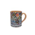 Tasse en poterie persane artisanale – Émaillée Minakari, design Saghar