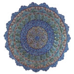 Assiette Décorative en Cuivre Peinte à la Main avec de l’Émail Minakari Persan Alborz