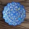 Assiette Décorative en Cuivre Peinte à la Main avec de l'Émail Minakari Persan Floral d'Alvand
