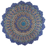 Assiette Décorative en Cuivre Peinte à la Main avec de l’Émail Minakari Persan Azad