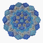 Assiette Décorative en Cuivre Peinte à la Main avec de l’Émail Minakari Persan Esfand
