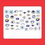 Autocollants pour ongles Mauvais Œil – Design Cheshm Nazar
