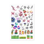 Autocollants pour Ongles Paisley – Blanc avec Thème Nowruz