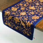 Couverture en velours Élegance Persane Bleue Hana
