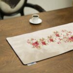 Couverture en velours Crème Persane Baharak