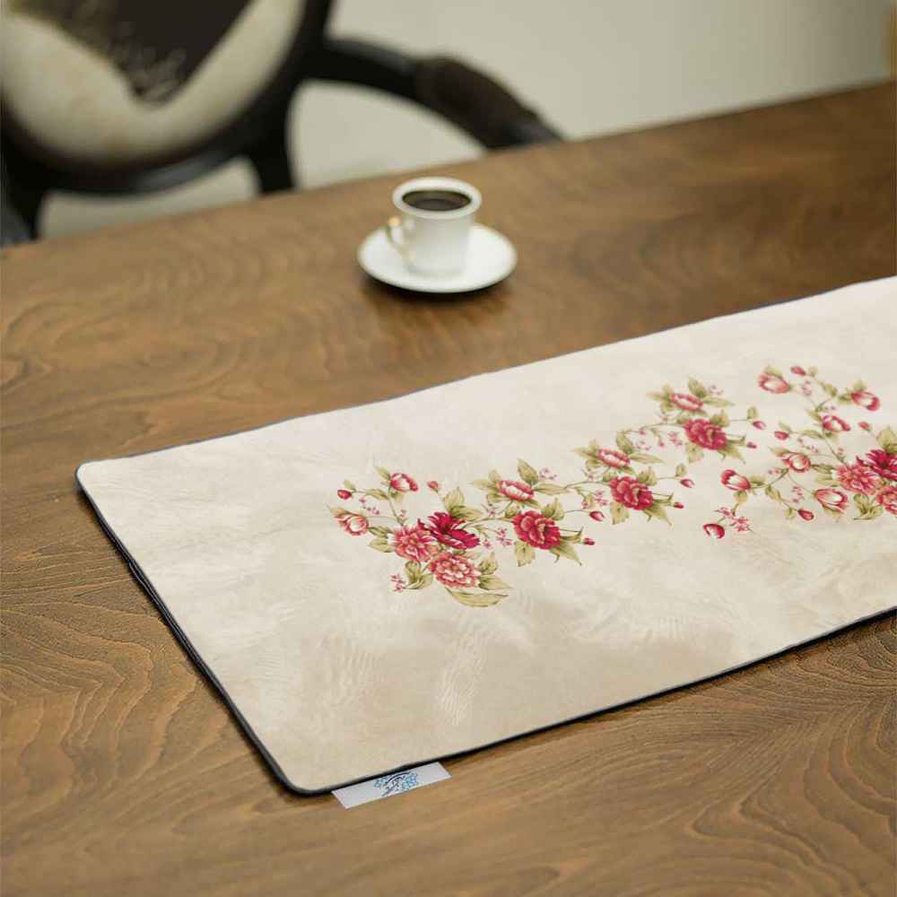Couverture en velours Crème Persane Baharak
