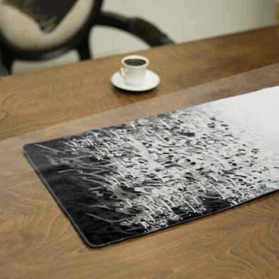 Chemin de table en velours “Persian Elegance” Gris Sher