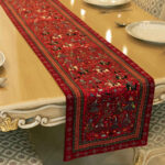Couverture en velours Élegance Persane Rouge Bazm Bahram