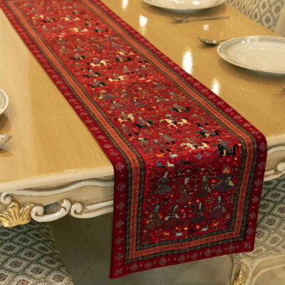 Couverture en velours Élegance Persane Rouge Bazm Bahram