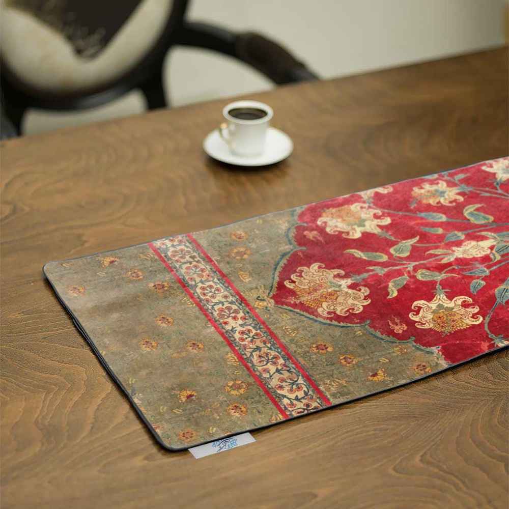 Couverture en velours Élegance Persane Rouge Azin