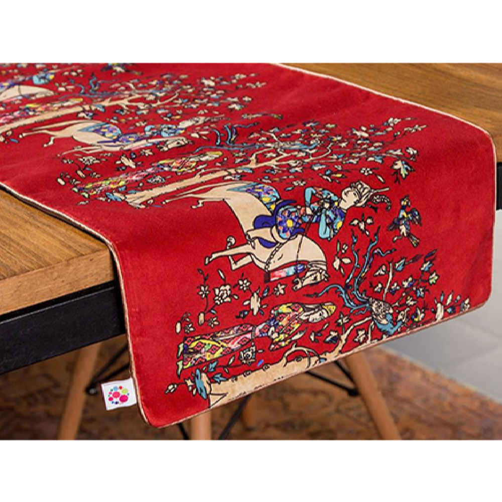 Couverture en velours Élegance Persane Rouge Rakhsh