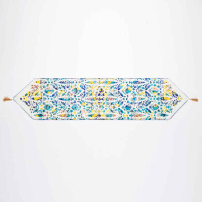 Couverture en velours Élegance Persane Blanche Nahal