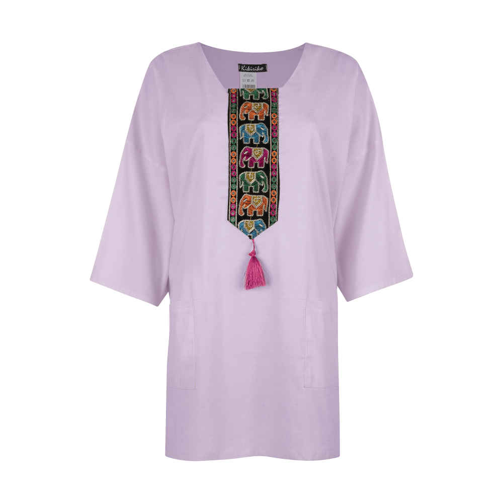 Tunique femme violette style persan Modèle Soona