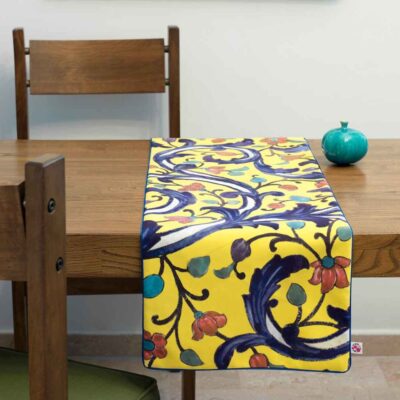 Couverture en velours Élegance Persane Jaune Rahil
