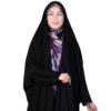 Tchador noir islamique arabe Hijab avec manches pour femmes et prière - Janan