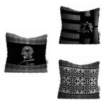 Housse de coussin en velours persan Set – Design Tafrih (Set de 3)
