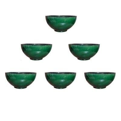 Bol Dizi en Poterie – Pour Abgoosht, Yaourts, Soupes et Nouilles | Vert (Ensemble de 6)