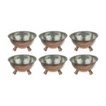 Ensemble de 6 bols de table en cuivre martelé traditionnellement – Hananeh