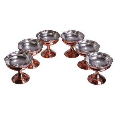 Ensemble de 6 bols de table en cuivre martelé traditionnellement – Hengameh