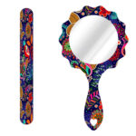 Lime à Ongles Métallique et Set de Miroir avec Motif Inspiré de la Perse – Motif Baghcheh