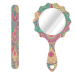 Lime à Ongles Métallique et Set de Miroir avec Motif Inspiré de la Perse – Motif Hadis