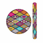Lime à Ongles Métallique et Set de Miroir avec Motif Inspiré de la Perse – Motif Nava