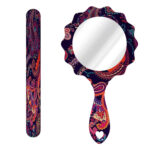 Lime à Ongles Métallique et Set de Miroir avec Motif Inspiré de la Perse – Motif Rana