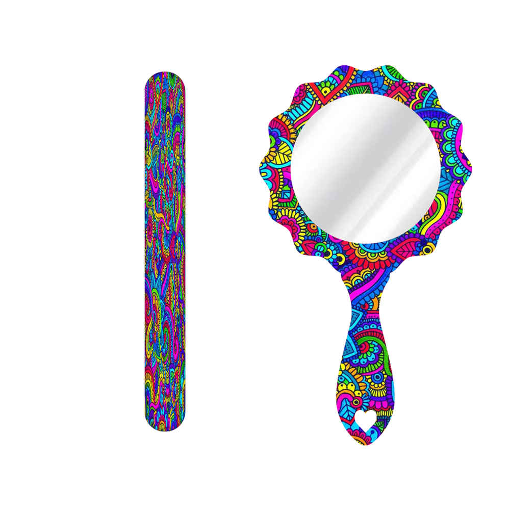 Lime à Ongles Métallique et Set de Miroir avec Motif Inspiré de la Perse - Motif Rangarang