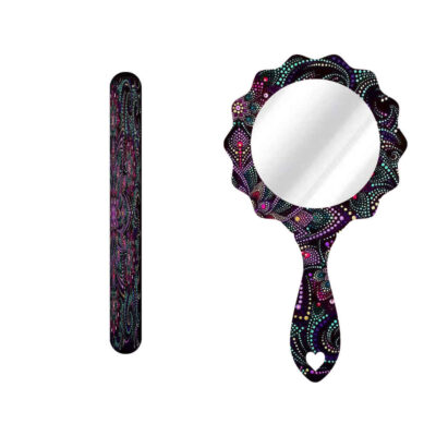 Lime à Ongles Métallique et Set de Miroir avec Motif Inspiré de la Perse – Motif Shab