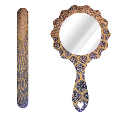 Lime à Ongles Métallique et Set de Miroir avec Motif Inspiré de la Perse – Motif Sonati