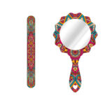 Lime à Ongles Métallique et Set de Miroir avec Motif Inspiré de la Perse – Motif Été
