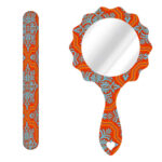 Lime à Ongles Métallique et Set de Miroir avec Motif Inspiré de la Perse – Motif Yara